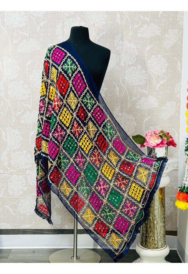 Embroidered phulkari dupatta