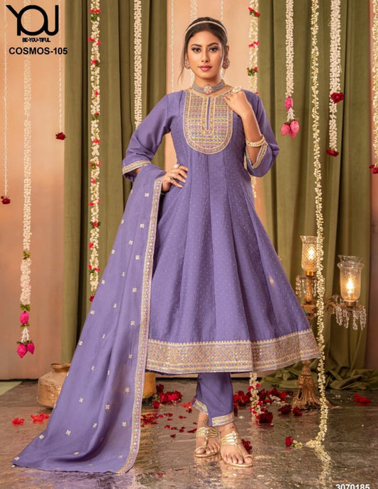 Silk anarkali suit