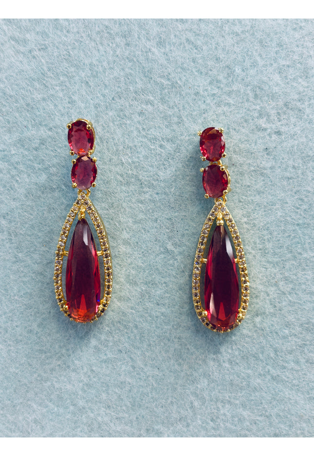 Dark pink AD EARRINGS