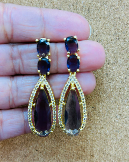 Purple AD EARRINGS