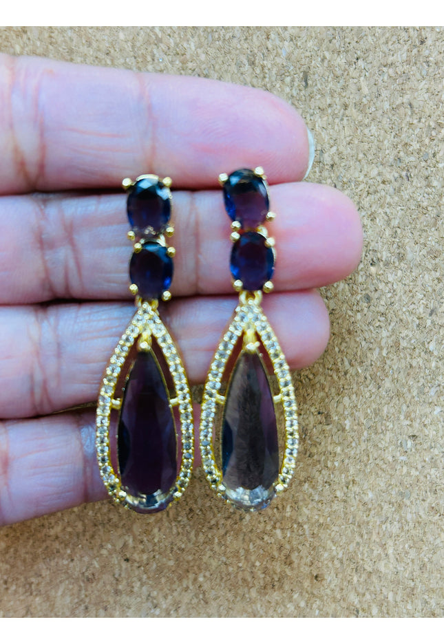 Purple AD EARRINGS
