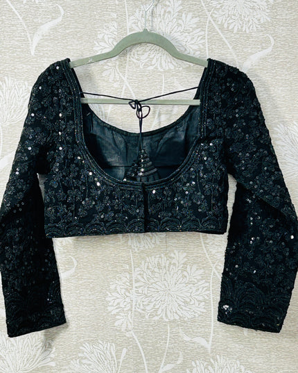 Black sequin blouse