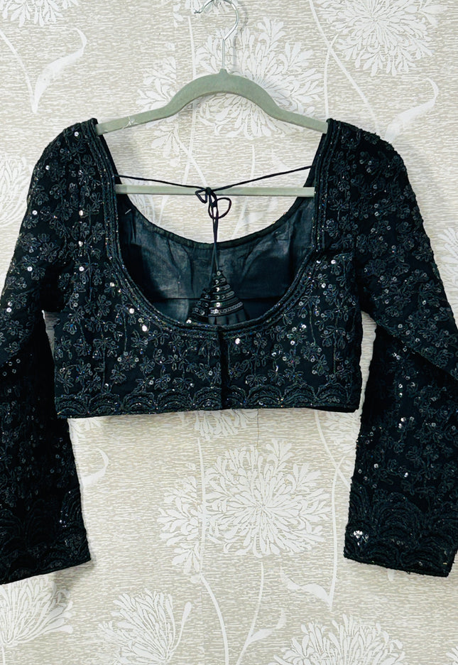 Black sequin blouse