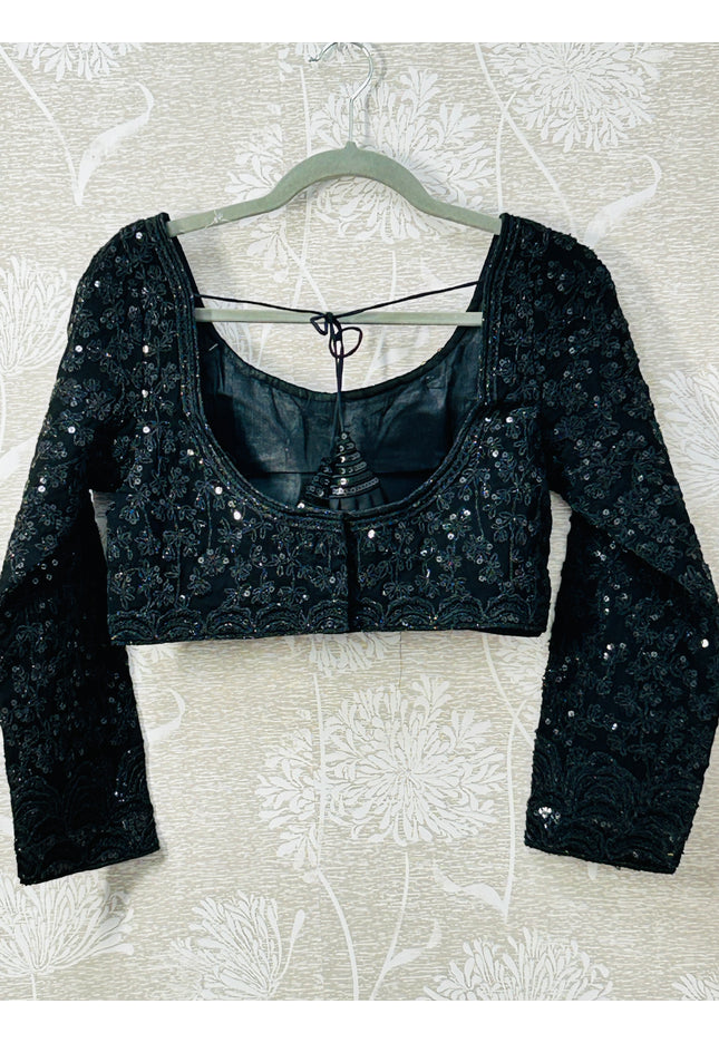 Black sequin blouse