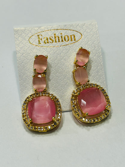 Earrings with golden polish by Kurti Connection USA