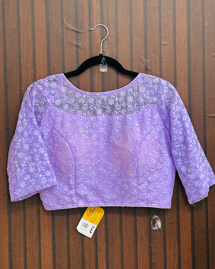 Georgette Chikankari blouse - Kurti Connection USA