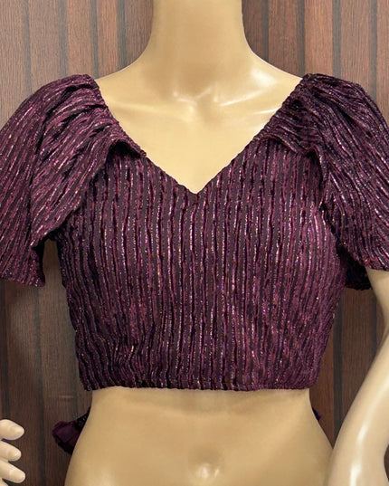 Fancy cap sleeve blouse - Kurti Connection USA