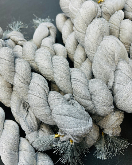 Silver tissue dupatta