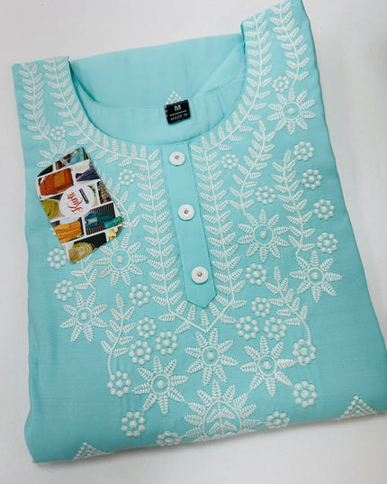 Chikankari kurti - Kurti Connection USA