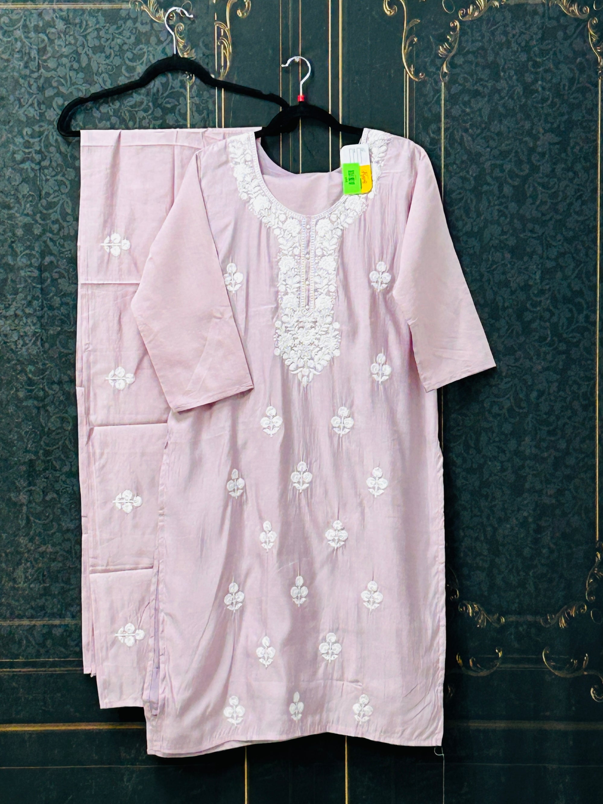 Lilac pink Kurti pant set / plus size Kurti set