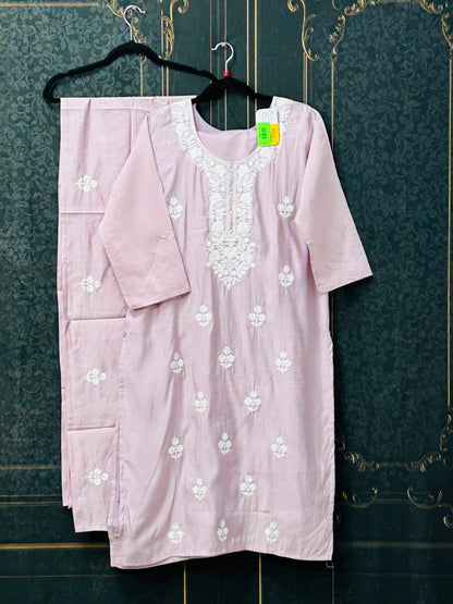 Lilac pink Kurti pant set / plus size Kurti set