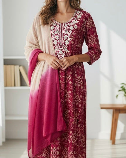 Modal silk suit | salwar suit set in plus size