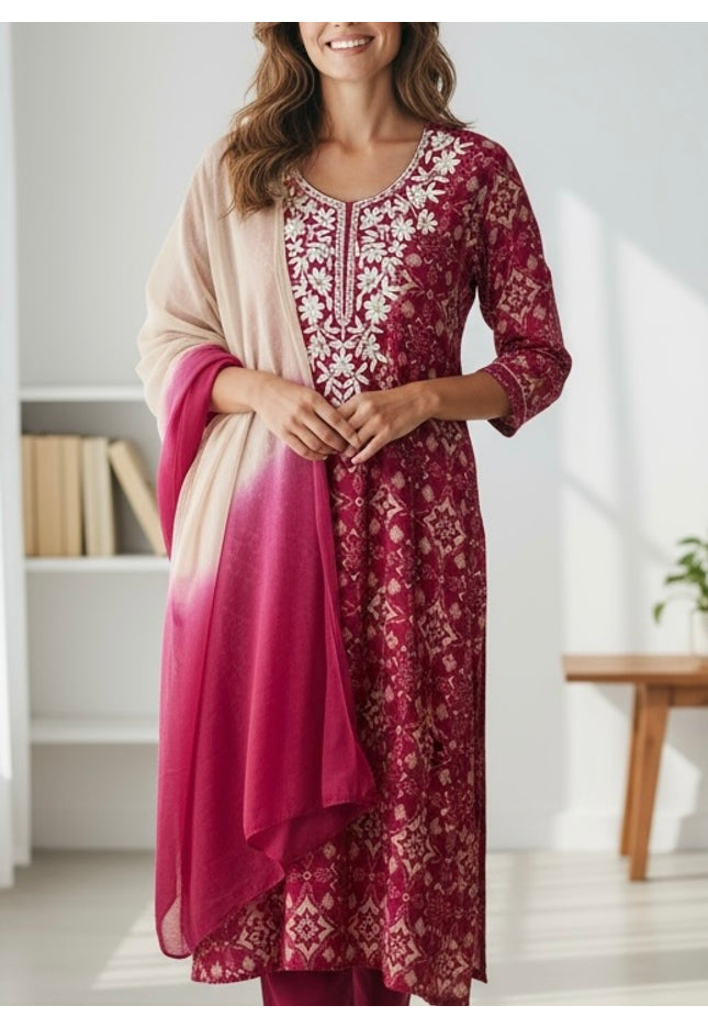 Modal silk suit | salwar suit set in plus size