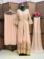 Party wear  long dress with Plazzo phant
