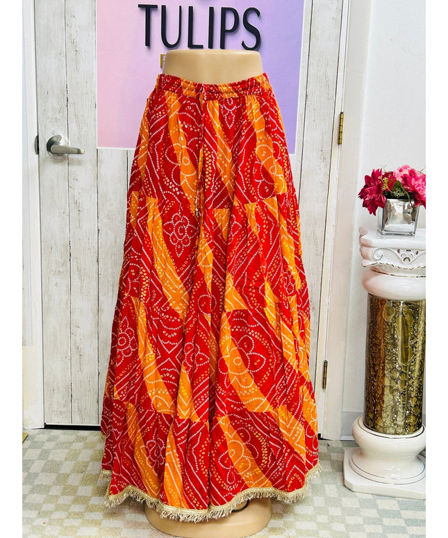 Jaipur Bandhani skirt / cotton lehenga
