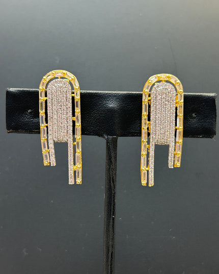 Dual tone earrings - Kurti Connection USA