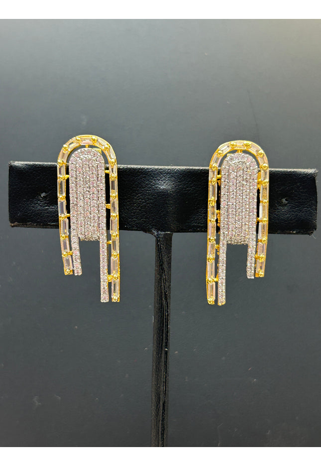 Dual tone earrings - Kurti Connection USA