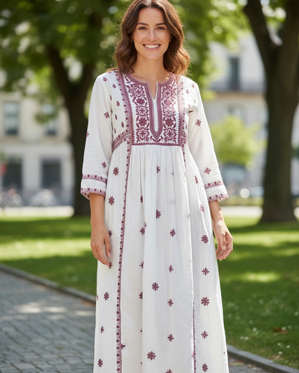 Cotton Chikankari Kurti