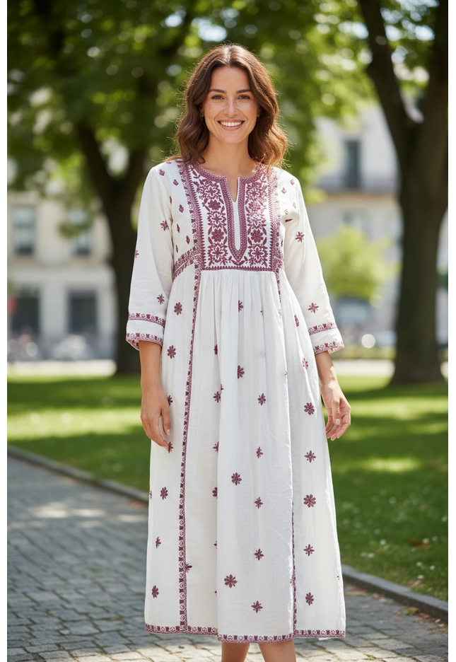 Cotton Chikankari Kurti