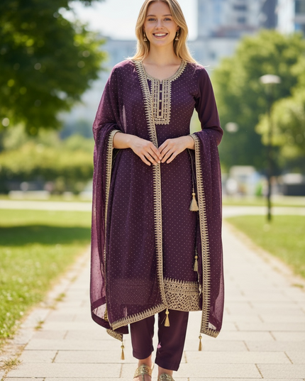 Silk salwar suit