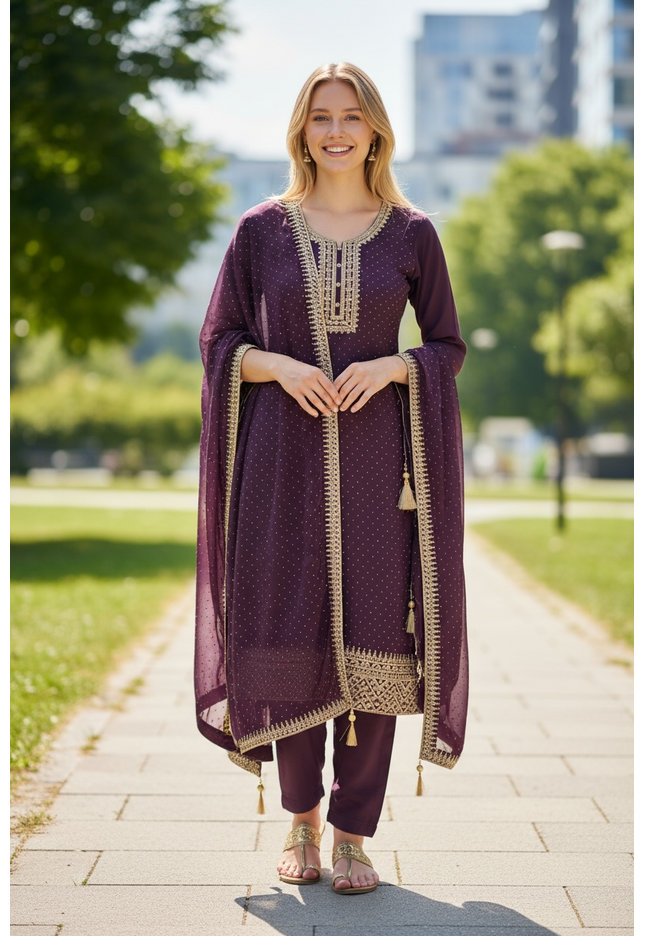 Silk salwar suit