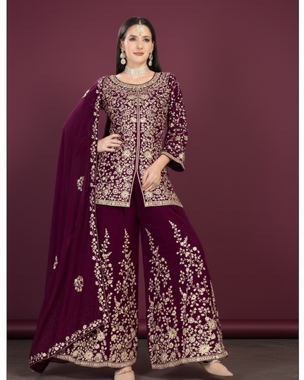 Heavy party wear sharara suit