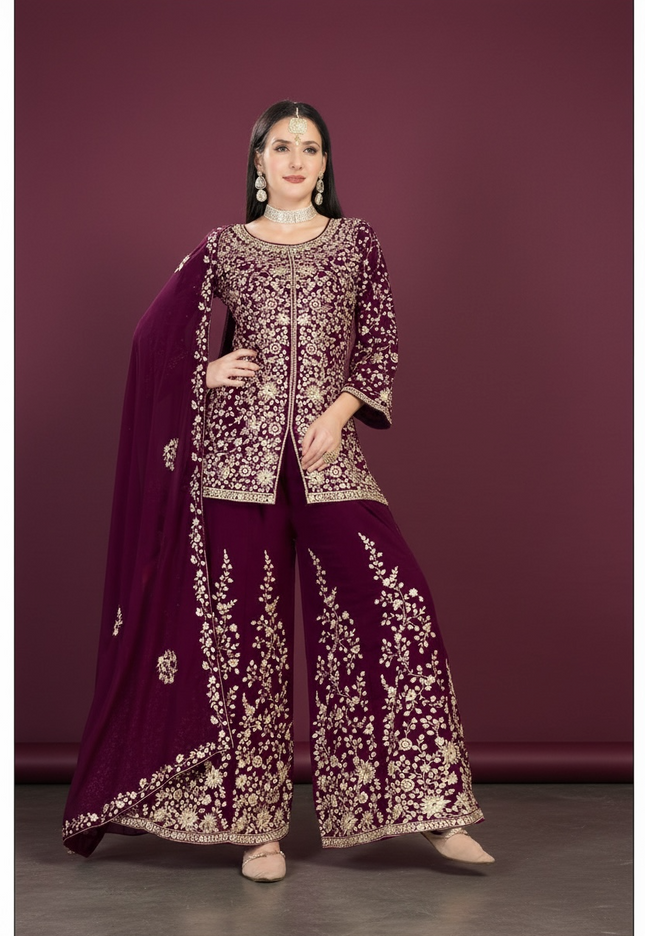 Heavy party wear sharara suit