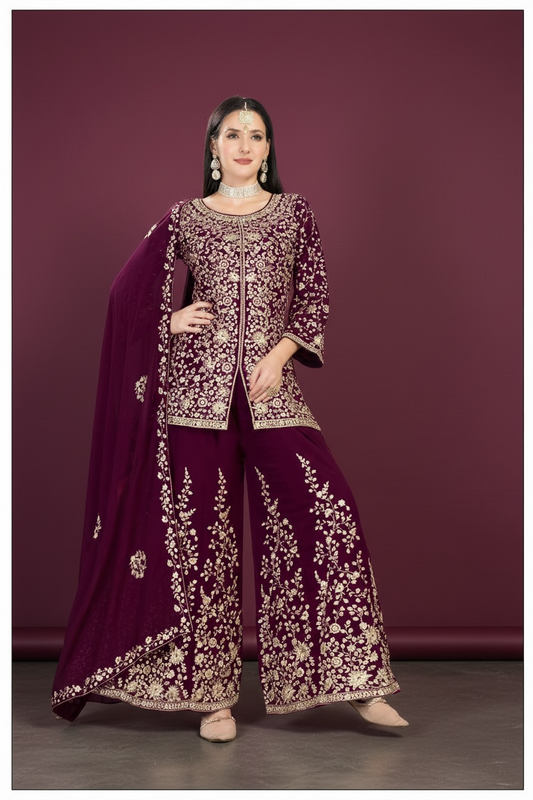 Heavy party wear sharara suit