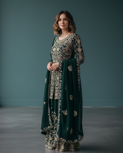 Heavy party wear sharara suit