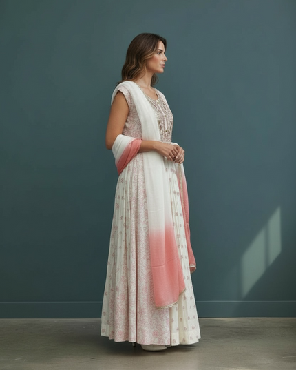 Party wear long Kurti set / Anarkali