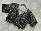 Black sequin blouse by Kurti Connection USA