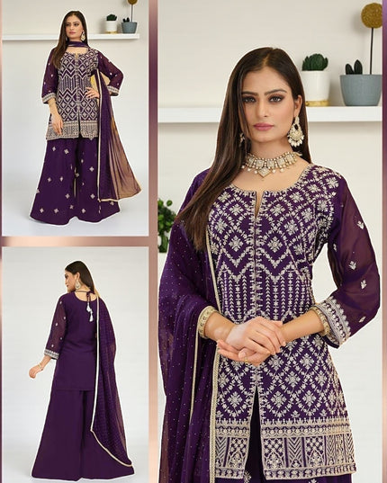 Heavy jari work sharara suit