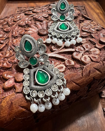 Antique silver finish earrings