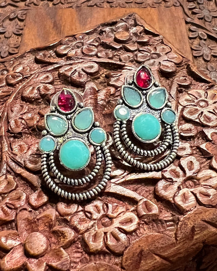 Antique silver finish earrings