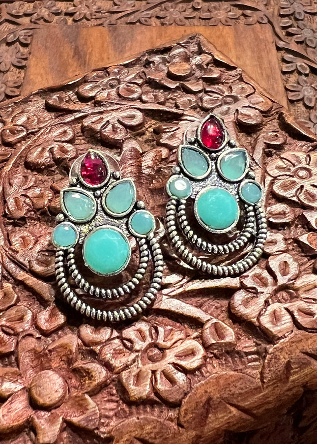 Antique silver finish earrings