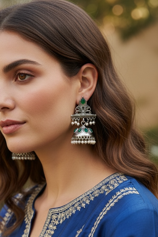 Oxidized earrings by Kurti Connection USA