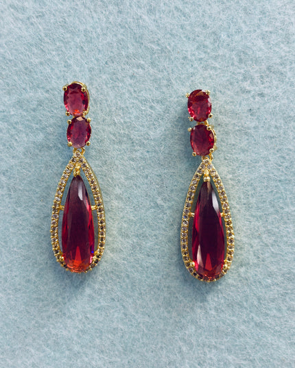 Dark pink AD EARRINGS