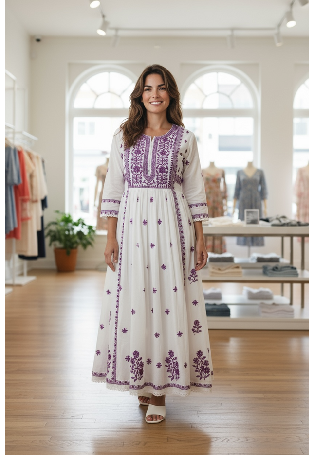 Cotton Chikankari kurti