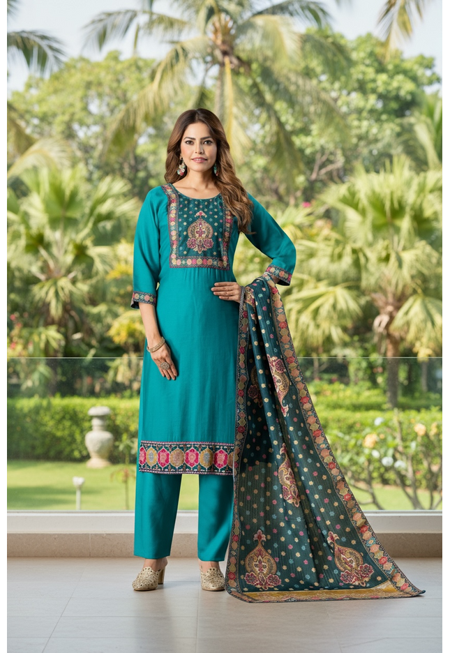 Linen cotton salwar suit