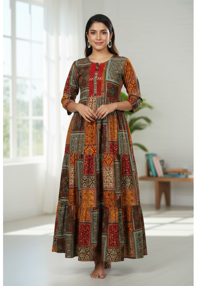 Rayon cotton Kurti