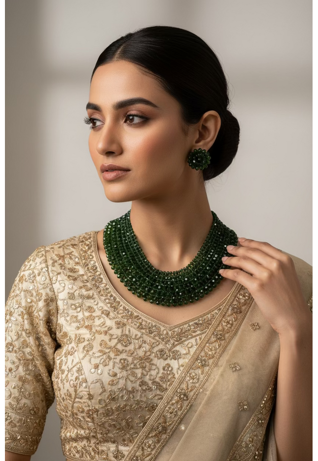 Crystal beads necklace