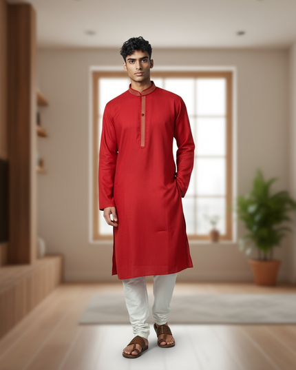 Red kurta set