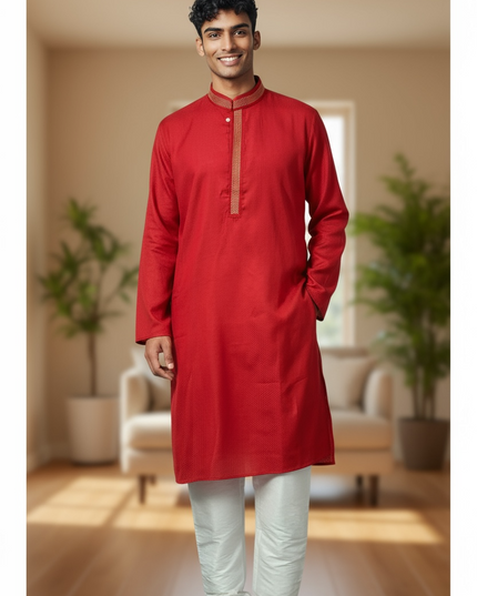 Red kurta set