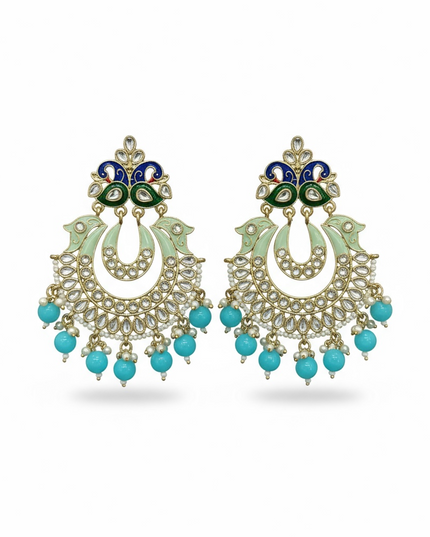 Peacock earrings : chandbali