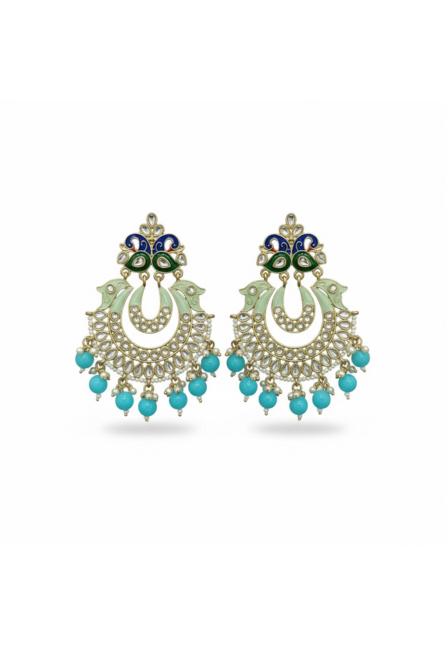 Peacock earrings : chandbali
