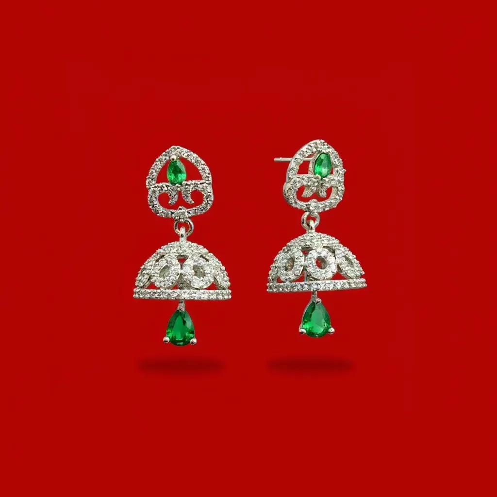 AD jhumki earrings by Kurti Connection USA