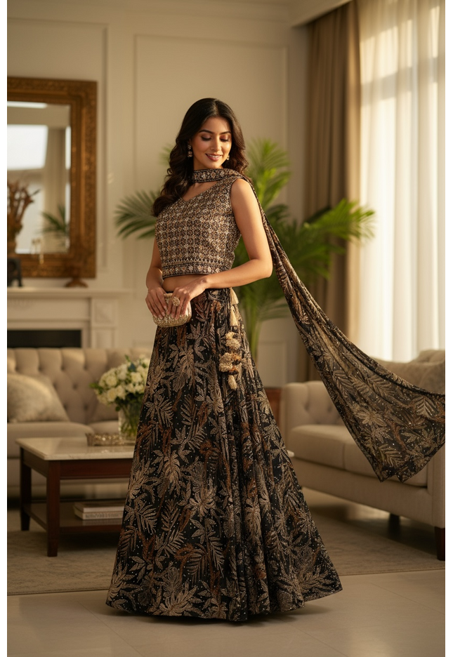 Chiffon lehenga Choli set for teens