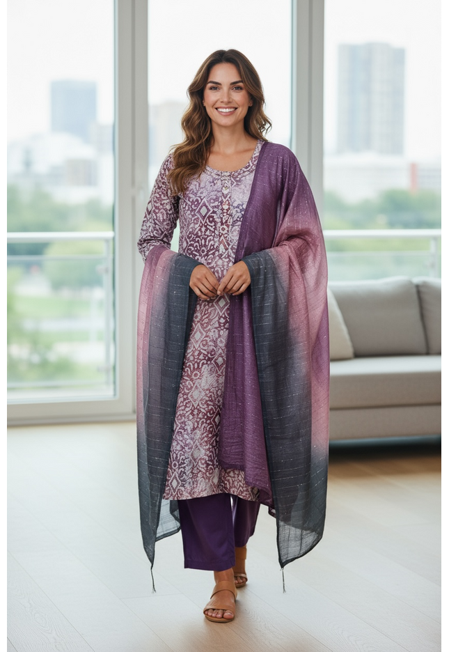 Batik print Kurti set