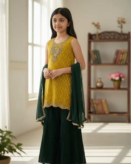 Kids : Girls sharara set in