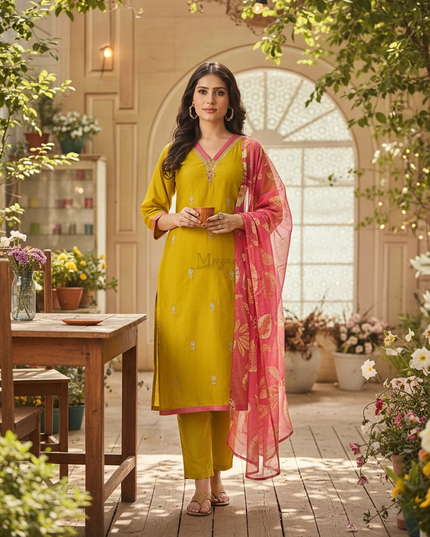 Modal silk kurti set